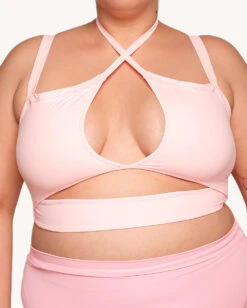 Rave & Repeat Halter Top - Baby Pink 12 Rave & Repeat Halter Top - Baby Pink -I Hear Raves Rave Repeat Halter Top C1 BP Front