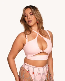 Rave & Repeat Halter Top - Baby Pink 11 Rave & Repeat Halter Top - Baby Pink -I Hear Raves Rave Repeat Halter Top Front c1a05db5 f718 40b1 a996 a3af41cbe01a