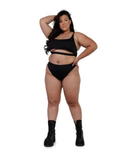 Recycled Fabric Malibu BB High Cut Bottoms 16 Recycled Fabric Malibu BB High Cut Bottoms -I Hear Raves Recycled Fabric Malibu BB High Cut Bottoms Bl Fu