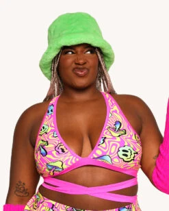 Rolita Couture X IHR Am I Tripping Cross Back Top -I Hear Raves Rolita Couture x iHR Am I Tripping Cross Back Top C1 Front