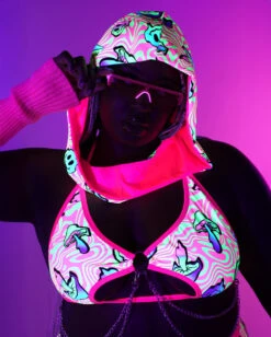 Rolita Couture X IHR Am I Tripping Groove & Glow Hood -I Hear Raves Rolita Couture x iHR Am I Tripping Groove Glow Hood Glow
