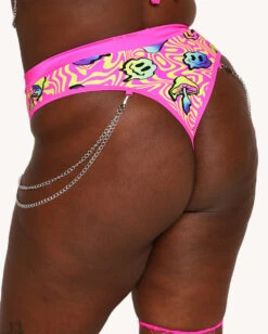 Rolita Couture X IHR Am I Tripping Rebel Chain Bottoms -I Hear Raves Rolita Couture x iHR Am I Tripping Rebel Chain Bottoms C1 Back