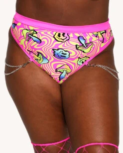 Rolita Couture X IHR Am I Tripping Rebel Chain Bottoms -I Hear Raves Rolita Couture x iHR Am I Tripping Rebel Chain Bottoms C1 Front