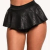 Rolita Couture X IHR Techno Waves Micro Skort -I Hear Raves Rolita Couture x iHR Black Water Micro Skort Front