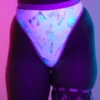 Rolita Couture X IHR Cosmic Chrome Bootylicious Bottoms -I Hear Raves Rolita Couture x iHR Cosmic Chrome Bootylicious Bottoms UV