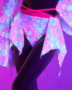 Rolita Couture X IHR Lucid Garden Sassy Fairy Skirt -I Hear Raves Rolita Couture x iHR Lucid Garden Sassy Fairy Skirt UV