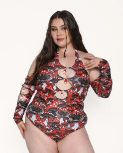 Secret Of Life Mushroom Bodysuit Set -I Hear Raves Secret Life of Mushroom Bodysuit Set C1 Front