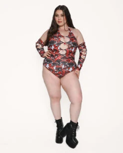 Secret Of Life Mushroom Bodysuit Set -I Hear Raves Secret Life of Mushroom Bodysuit Set C1 Full