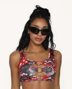 High Tech Life Geometric Glasses 9 High Tech Life Geometric Glasses -I Hear Raves Secret Life of Mushroom O Ring Top Front 1