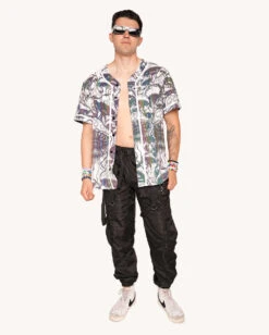 Secret Of Life Mushroom Rainbow Reflective Jersey -I Hear Raves Secret Life of Mushroom Rainbow Reflective Jersey Full