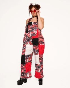 Secret Of Life Mushroom Unisex Overalls -I Hear Raves Secret of Life Mushroom Unisex Overalls C1 FullFront