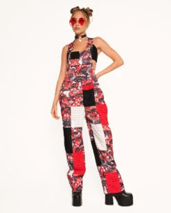 Secret Of Life Mushroom Unisex Overalls -I Hear Raves Secret of Life Mushroom Unisex Overalls Front