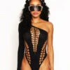 She's The Moment Bodysuit -I Hear Raves She s the Moment Bodysuit Black Front