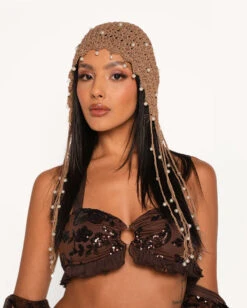 Bohemian Princess Sequin Ruffle O-Ring Top With Sleeves -I Hear Raves Soul of a Gypsy Sequin Ruffle O ring Top with Sleeves Front