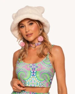 Cutesy Wootsy Bear Bucket Hat -I Hear Raves Spirit of the Forest Top Front 1