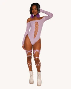 Spotlight Moments Bodysuit - Lavender -I Hear Raves Spotlight Moments Bodysuit Lav Full