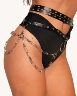Sunflowerraver X IHR Get Bent Chain Belt -I Hear Raves Sunflowerraver x iHR Get Bent Chain Belt Detail