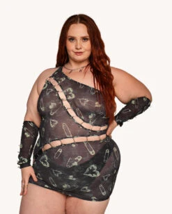 Sunflowerraver X Get Bent Dress -I Hear Raves Sunflowerraver x iHR Get Bent Dress C1 Front