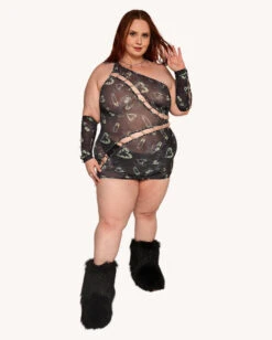 Sunflowerraver X Get Bent Dress -I Hear Raves Sunflowerraver x iHR Get Bent Dress C1 Full