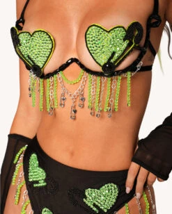 Sunflowerraver X IHR Get Bent Festival Bra -I Hear Raves Sunflowerraver x iHR Get Bent Festival Bra Detail