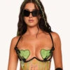 Sunflowerraver X IHR Get Bent Festival Bra -I Hear Raves Sunflowerraver x iHR Get Bent Festival Bra Front