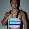 Transcendence Rainbow Reflective Harness Chest Pack 1 Transcendence Rainbow Reflective Harness Chest Pack -I Hear Raves Transcendence Rainbow Reflective Harness Chest Pack BlackRainbow Rainbow Reflective