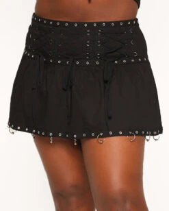 Try To Keep Up Mini Skirt -I Hear Raves Try To Keep Up Mini Skirt C1 Front