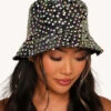 Twinkling Sequin Bucket Hat -I Hear Raves Twinkling Sequin Bucket Hat Black Front