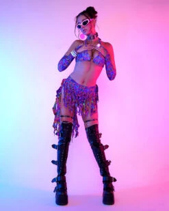 Pixxie Stixx X IHR PsyTrip High Cut Bottoms -I Hear Raves Utopian Bliss Bra Top with Arm Sleeves Full 1f9fd650 b4d5 4616 a5fa b6ea7c7a9236