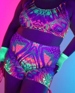 Viper Vision Ruched Shorts 13 Viper Vision Ruched Shorts -I Hear Raves Viper Vision Cropped Cami Top C1 UV 1