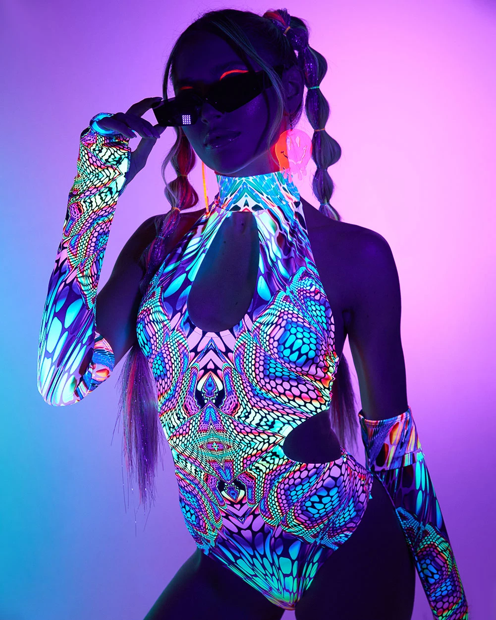 Viper Vision Halter Cutout Bodysuit With Gloves 4 Viper Vision Halter Cutout Bodysuit With Gloves - Image 2