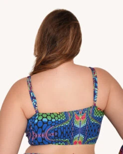 Viper Vision Recycled Fabric Speed Clasp Crop Top -I Hear Raves Viper Vision Recycled Fabric Speed Clasp Crop Top C1 Back