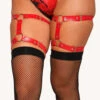 Vixen Vice O-Ring Pair Leg Garters -I Hear Raves Vixen Vice O Ring Pair Leg Garters Front