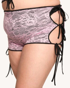 White Noise Booty Shorts -I Hear Raves White Noise Booty Shorts C1 Front