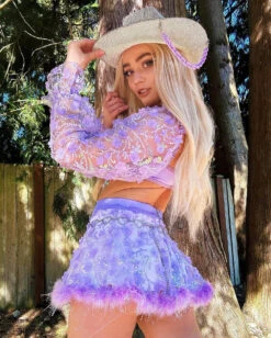 Genie Dust Floral Sequin Top -I Hear Raves betsy ville 439211826 1175720473871168 1372948175942899612 n