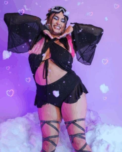 Holo Star Mesh Halter Bodysuit Set -I Hear Raves image 4 1f4d7466 d5b5 4686 acc1 b028705a98d0