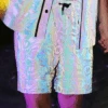 Happy Hour White Reflective Shorts 1 Happy Hour White Reflective Shorts -I Hear Raves image 5 325aea38 2f79 469b 8882 c0a2c55786cf