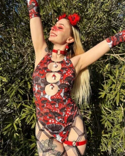 Secret Of Life Mushroom Bodysuit Set -I Hear Raves thewild.pixie